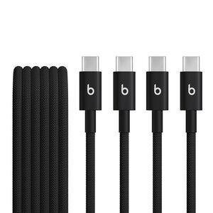 Beats -  USB-C to USB-C Woven Cables (1.5 m) - Bolt B Black